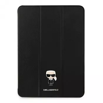 Karl Lagerfeld KLFC11OKMK Book Cover for iPad Pro 11-inch (2021) - Black Saffiano Karl Iconic