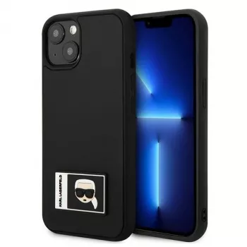 Karl Lagerfeld KLHCP13M3DKPK Ikonik Patch Hard Case for iPhone 13/14/15 6.1 inch Black