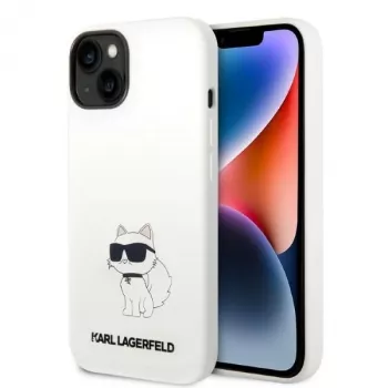 Karl Lagerfeld KLHMP14MSNCHBCH Hardcase Silicone MagSafe Case for iPhone 14 Plus / 15 Plus 6.7 inch White Choupette