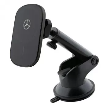 Mercedes Silver Star MagSafe Magnetic Wireless Car Charger 15W (Black)