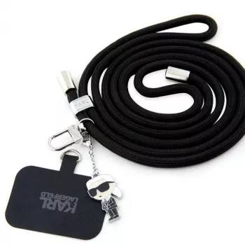Karl Lagerfeld CBDY Cord Universal Phone Lanyard / Strap (Black)