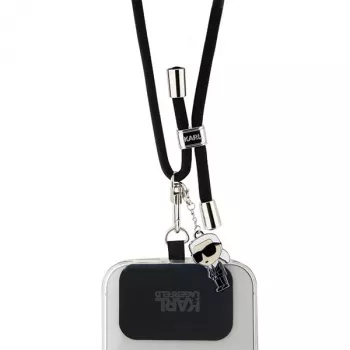 Karl Lagerfeld CBDY Cord Universal Phone Lanyard / Strap (Black)