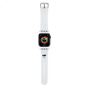Karl Lagerfeld 3D Rubber Choupette Head Apple Watch Strap 42/44/45/49mm White