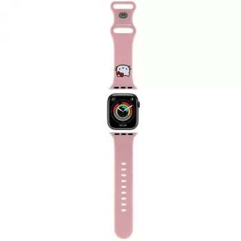 Hello Kitty HKAWMSCHBLP Silicone Strap for Apple Watch 38/40/41mm Pink