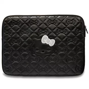Hello Kitty Zip PU Quilted Bows Sleeve for 13/14 inch Laptop - Black