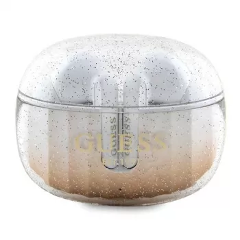 Guess Glitter Gradient Bluetooth TWS Earbuds with Charging Case (Gold)