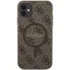 Guess GUHMN61G4GFRW Hardcase for Apple iPhone 11 / XR 6.1 inch Brown Leather Metal Logo MagSafe 4G Collection