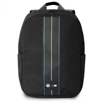 BMW BMBP15COMPVSKL 16 inch Laptop Backpack Black Nylon Blue Stripe