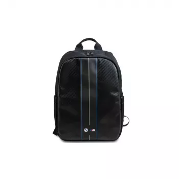 BMW M Motorsport Laptop Backpack 16 inch Carbon Blue Stripes