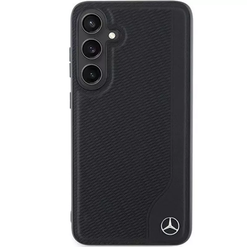 Mercedes-Benz MEHMS24S23RBGVK S24 S921 Black Hardcase Leather Debossed Line MagSafe for Samsung Galaxy S24