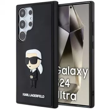 Karl Lagerfeld KLHCS24L3DRKINK Hardcase 3D Rubber Ikonik for Samsung Galaxy S24 Ultra - Black