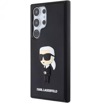 Karl Lagerfeld KLHCS24L3DRKINK Hardcase 3D Rubber Ikonik for Samsung Galaxy S24 Ultra - Black
