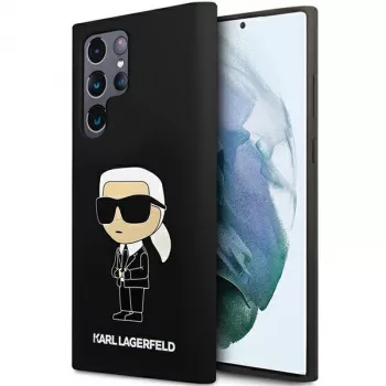 Karl Lagerfeld Ikonik Silicone Case for Samsung Galaxy S24 Ultra - Black