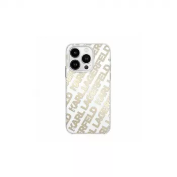 Karl Lagerfeld KLHCP15LHKFOEMD Hardcase for Apple iPhone 15 Pro 6.1 inch Gold Fullover Logo IML