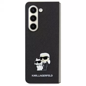 Karl Lagerfeld KLHCSA35SAKCNPK A35 A356 Hardcase Black Saffiano Karl & Choupette Pin for Samsung Galaxy A35 5G