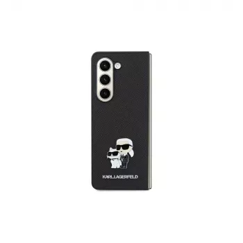 Karl Lagerfeld KLHCSA35SAKCNPK A35 A356 Hardcase Black Saffiano Karl & Choupette Pin for Samsung Galaxy A35 5G