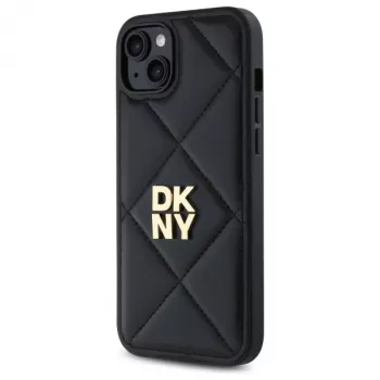 DKNY DKHCP15MPQDSLK Quilted Stack Logo Case for iPhone 15 Plus 6.7 inch Black