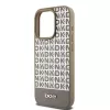 DKNY DKHMP15XPSOSPW Hardcase Leather Printed Pattern Metal Logo MagSafe for iPhone 15 Pro Max 6.7 inch Brown