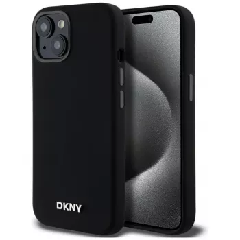 DKNY DKHMP14SSMCHLK Hardcase Liquid Silicone MagSafe Case for iPhone 13/14/15 6.1 inch Black