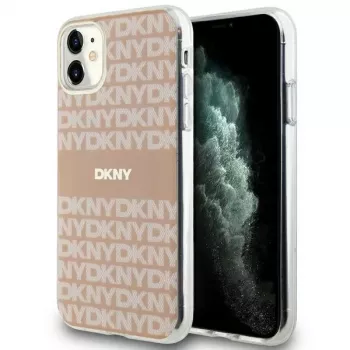 DKNY DKHMN61HRHSEP Hardcase for iPhone 11 / XR 6.1 inch Pink Mono & Stripe MagSafe
