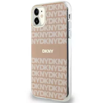 DKNY DKHMN61HRHSEP Hardcase for iPhone 11 / XR 6.1 inch Pink Mono & Stripe MagSafe