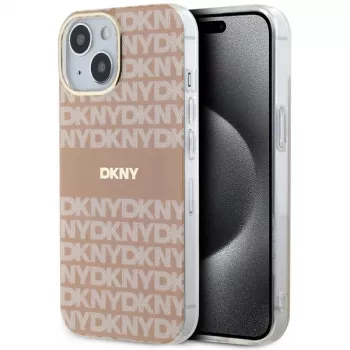 DKNY DKHMP15SHRHSEP Hardcase IML Mono & Stripe MagSafe for iPhone 15/14/13 6.1 inch Pink