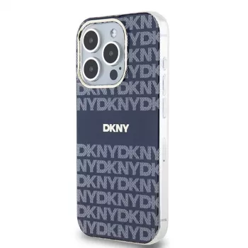 DKNY DKHMP15XHRHSEB Hard Case for Apple iPhone 15 Pro Max 6.7 inch Blue IML Mono & Stripe MagSafe