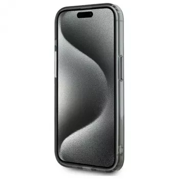 Karl Lagerfeld KLHMP15LHLSKIK Hardcase for Apple iPhone 15 Pro 6.1 inch Black IML Metal Karl Head MagSafe