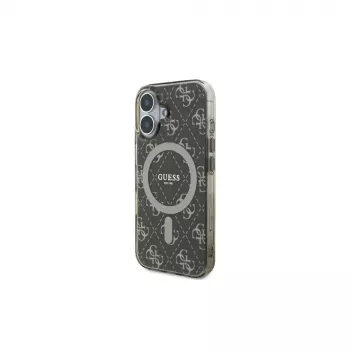 Guess GUHMP16MH4DTEW Hardcase for iPhone 16 Plus 6.7 inch Brown IML 4G Background MagSafe