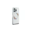 Guess GUHMP16LHFWFCT Hardcase for iPhone 16 Pro 6.3 inch Transparent IML Flowers Wreath MagSafe