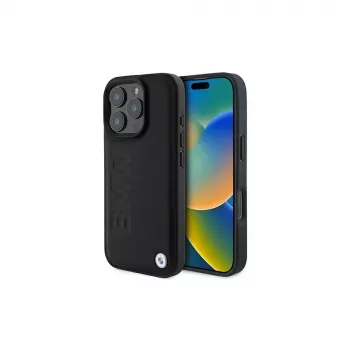 BMW BMW Signature Collection Hardcase for Apple iPhone 16 Pro Max 6.9 inch Genuine Leather Black Hot Stamp MagSafe