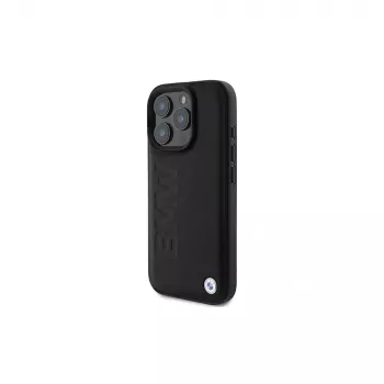 BMW BMW Signature Collection Hardcase for Apple iPhone 16 Pro Max 6.9 inch Genuine Leather Black Hot Stamp MagSafe
