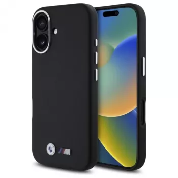 BMW BMHCP16S23PMWK iPhone 16 6.1 inch Black Hardcase M Smooth Full Wrapped Metal