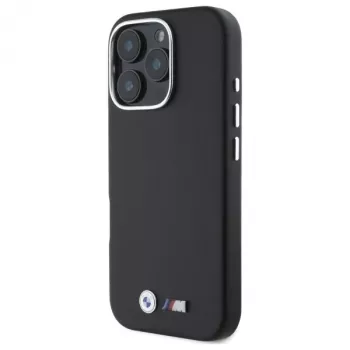 BMW M Smooth Full Wrapped Metal Hard Case for Apple iPhone 16 Pro Max 6.9 inch Black