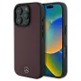 Mercedes-Benz MEHMP16L23RBARR Hardcase for iPhone 16 Pro 6.3 inch Red Textured and Plain Leather MagSafe