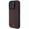 Mercedes-Benz MEHMP16L23RBARR Hardcase for iPhone 16 Pro 6.3 inch Red Textured and Plain Leather MagSafe