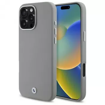 BMW M Collection Sign Full Wrapped Metal Hardcase for Apple iPhone 16 Pro Max 6.9 inch Grey MagSafe