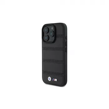 BMW M Perforated And Stitched Line Hardcase for Apple iPhone 16 Pro 6.3 inch Black MagSafe