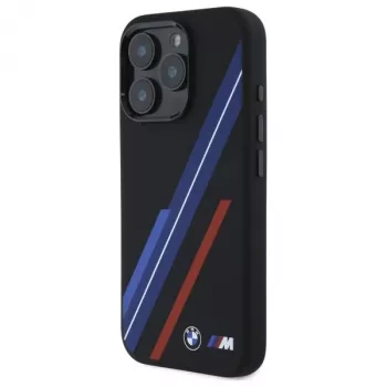 BMW BMHMP16X23SSPK Hardcase Silicone MagSafe Case for iPhone 16 Pro Max 6.9 inch Black Random Lines