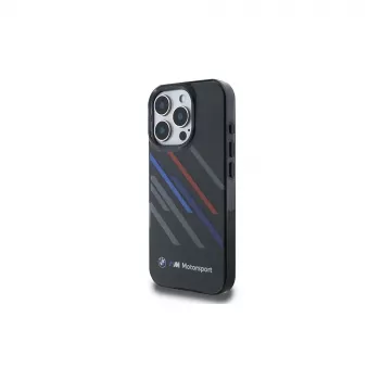 BMW BMHCP16X23HTRAK iPhone 16 Pro Max 6.9 Black Hardcase Motorsport IML Random Stripes