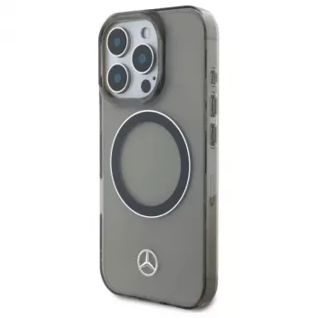 Mercedes-Benz iPhone 16 Pro Max 6.9 inch Hardcase Silver Ring MagSafe Black