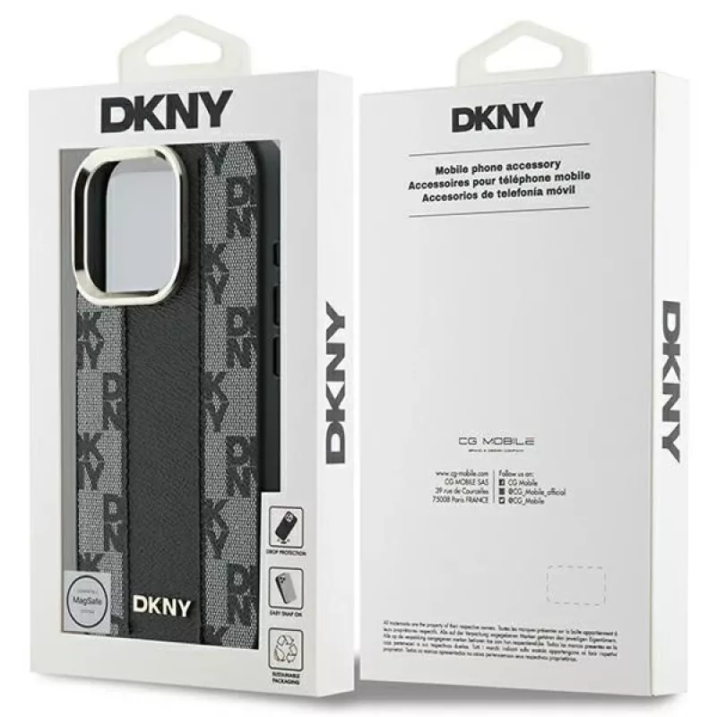 DKNY DKHMP16XPCPVSLK Hard Case Checkered Pattern MagSafe for iPhone 16 Pro Max 6.9 Black