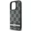 DKNY DKHCP16LPCPTSSK Hard Case for Apple iPhone 16 Pro 6.3 inch Black Checkered Pattern & Printed Stripes