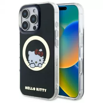 Hello Kitty HKHMP16XHSWKK iPhone 16 Pro Max 6.9 inch Black Hardcase IML Sweet Kitty MagSafe