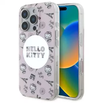 Hello Kitty HKHMP16XHAOPP iPhone 16 Pro Max 6.9 inch Pink Hardcase IML All Over Paris MagSafe
