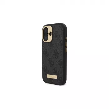 Guess GUHMP16MU4GPRK iPhone 16 Plus 6.7 inch Black Hardcase with 4G Logo Plate and MagSafe