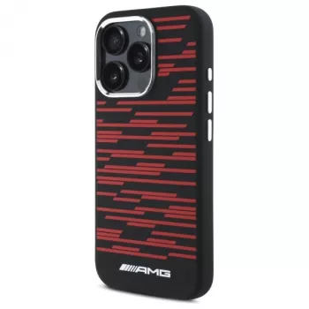 AMG AMHMP16L24SSRRK Hardcase Silicone Graphics MagSafe for Apple iPhone 16 Pro 6.3 inch Black