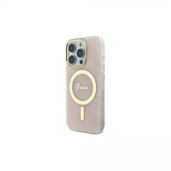 Guess GUHMP16XH4STP Hardcase for Apple iPhone 16 Pro Max 6.9 inch Pink IML 4G MagSafe