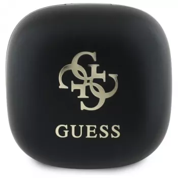 Guess GUTWSJ144ESK True Wireless Stereo Bluetooth Earbuds with Charging Case, Black Iridescent 4G Printed Logo