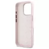 Guess GUHCP16LSMBSLP iPhone 16 Pro 6.3 inch Pink Silicone Hard Case with Script Metal Logo & Frame